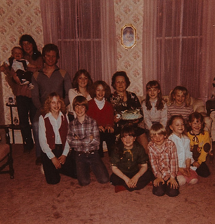 Erna's Birthday with grandchildren 1982