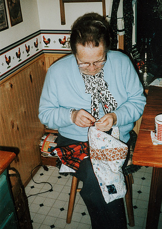 Grandma sewing