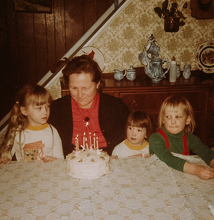 Grandma with Chelsea, Carmen & Jonelle 1977