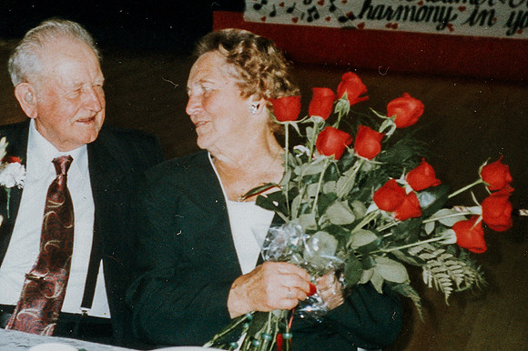 Grandma's first dozen red roses