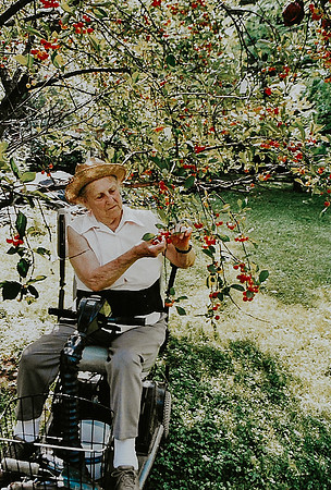 Erna & cherry tree 2007