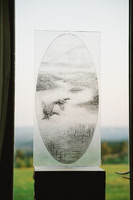 Duck Art Glass Scene for Wood Carved Duck Door