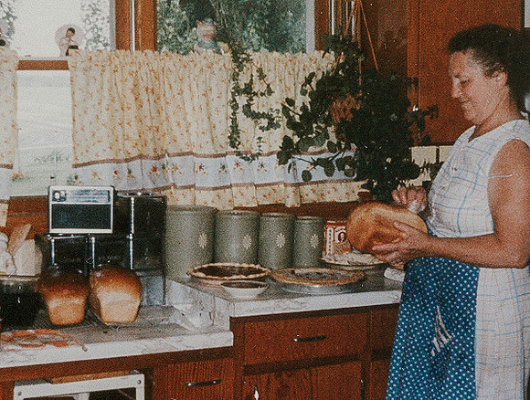 Grandma with her bread