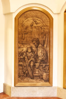 Little Carpenter Wood Carved Panel for Holy Family Education Center