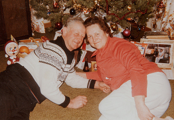 Grandma & Grandpa under tree