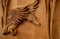 Duck Door Carving