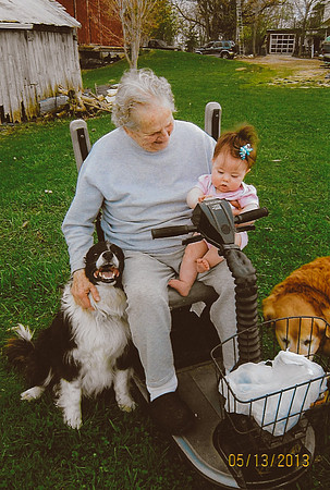 Great Grandma & Bryndi, Tucker & Barley 2013