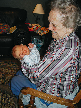 Grandma Putz holding Sterling