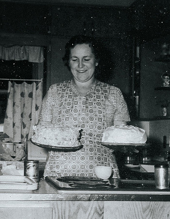 Grandma with cakes