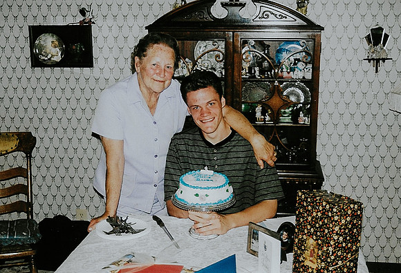 Great Grandma & Brian grad party 1999