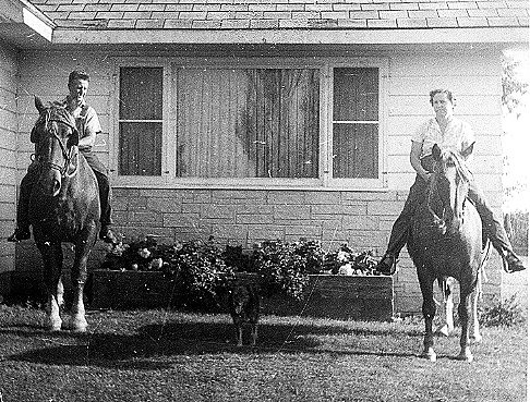Grandpa & Grandma on horses