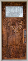 Buck Door Carving