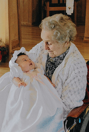 Bryndi's Baptism with Great Grandma Feb 2 2012